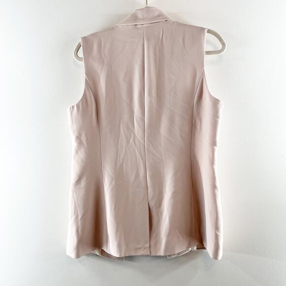 Evereve Winona Open Longline Blazer Vest in Dusty Rose Pink Small - Picture 5 of 11